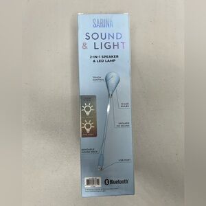 Sarina‎ Sound & Light 2-in-1 Bluetooth Speaker LED Lamp Blue SA-USBL-LBL